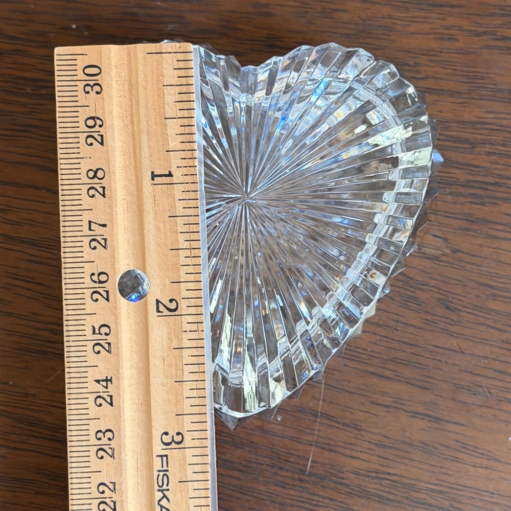 Waterford Crystal Heart Shaped Trinket Box, Minor Chips - Picture 7 of 12